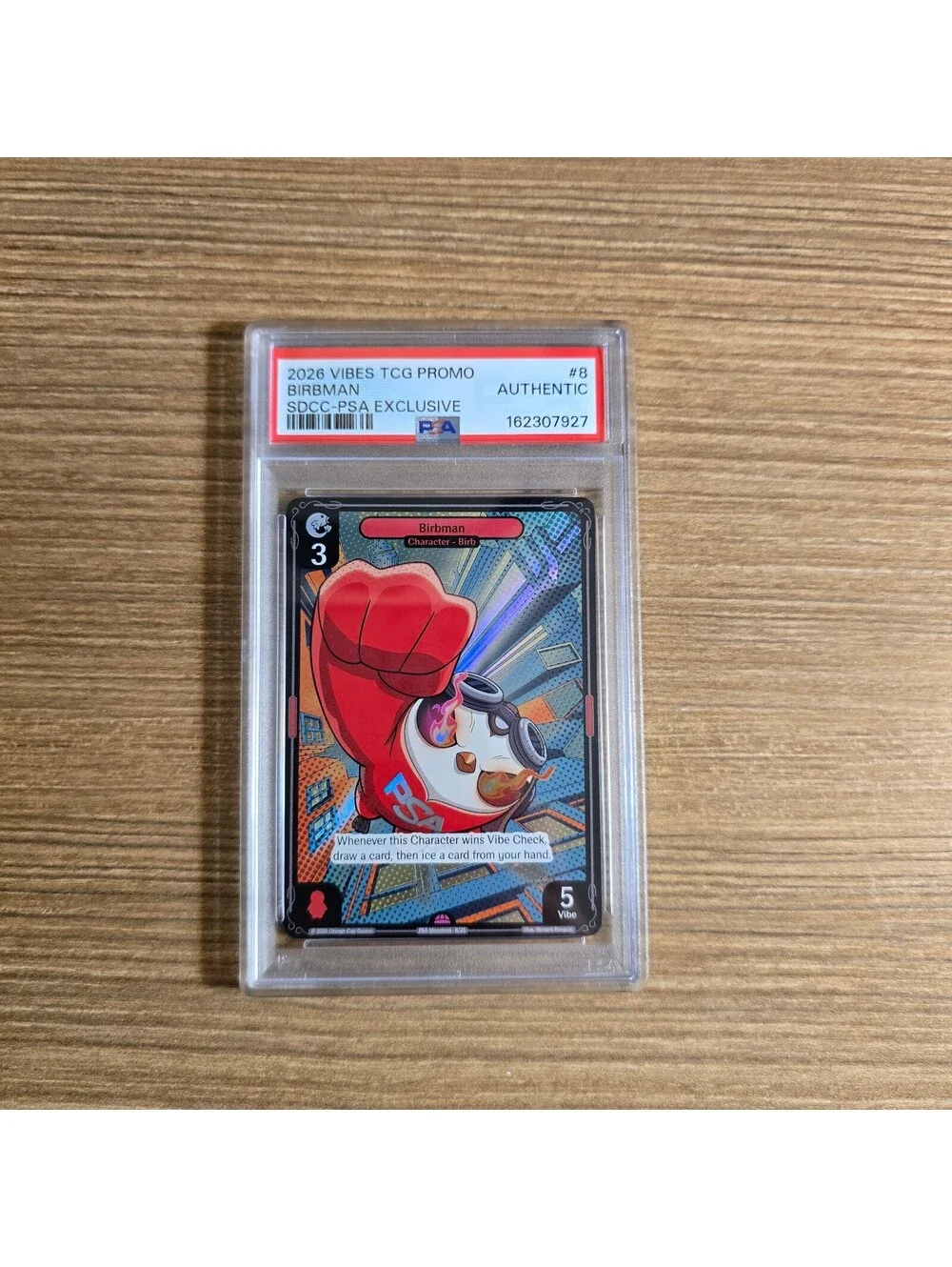 Vibes TCG promo SDCC 2026 Promo Birbman Holo Foil PSA Exclusive Authentic Grade